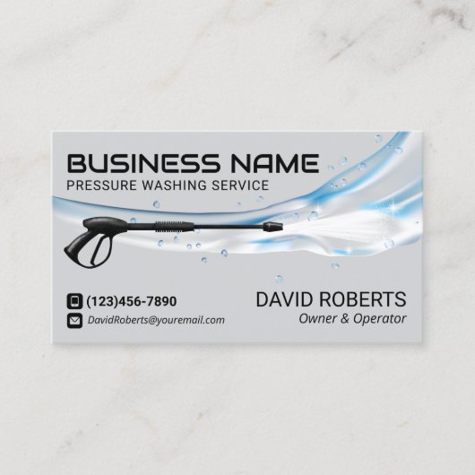 加圧洗浄式動力洗浄機洗浄サービス 名刺 (正面)