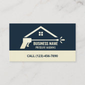 加圧洗浄式洗力式洗ハウス清掃シンプル 名刺 (正面)