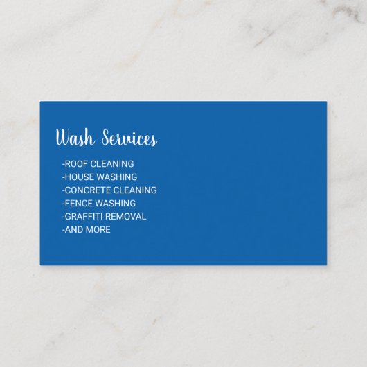 加圧洗浄機プロフェッショナルの電源洗浄 名刺 (裏面)