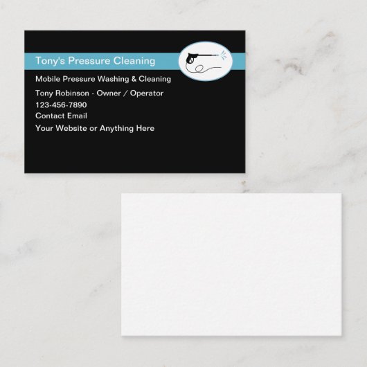 加圧洗浄洗浄モダン 名刺 (正面/裏面)