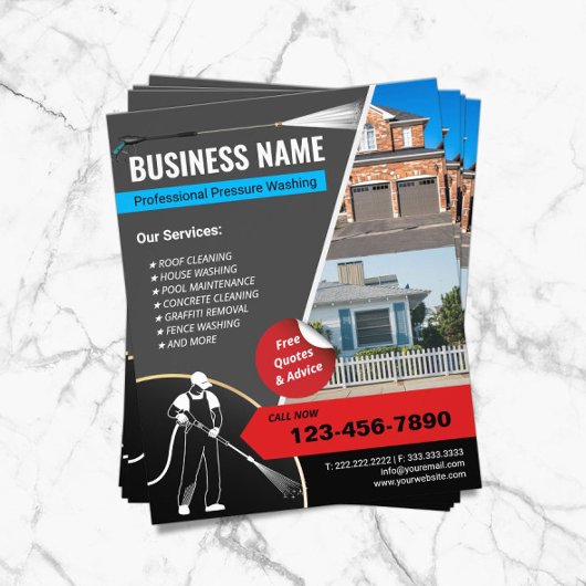 加圧洗濯場清掃サービス動力洗剤 チラシ