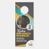 加圧洗濯場清掃用動力洗浄サービス ドアノブサイン (正面)