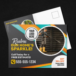 加圧洗濯場清掃用動力洗浄サービス ポストカード