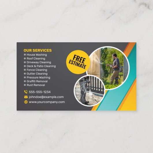 加圧洗濯場清掃用動力洗浄サービス 名刺 (裏面)