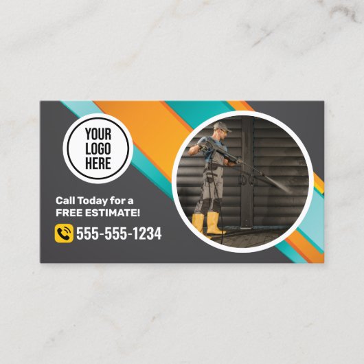 加圧洗濯場清掃用動力洗浄サービス 名刺 (正面)