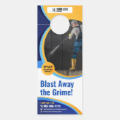 加圧洗濯屋窓清掃動力洗剤 ドアノブサイン (正面)