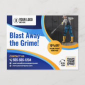 加圧洗濯屋窓清掃動力洗剤 ポストカード (正面)