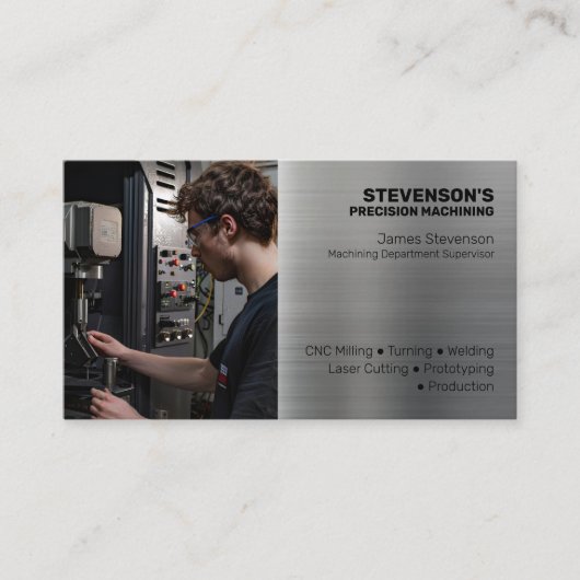 加工および金属ファブアルミニウム効果 名刺 (正面)