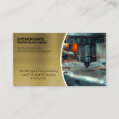 加工とメタルファブ真鍮エフェクト 名刺 (正面)