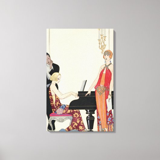 加持法、「ガゼット・ド・ボン・トン」のイラストレーション キャンバスプリント (正面)