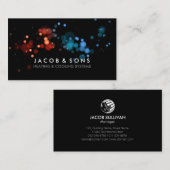 加熱冷却システムの赤い青いドット 名刺 (正面/裏面)