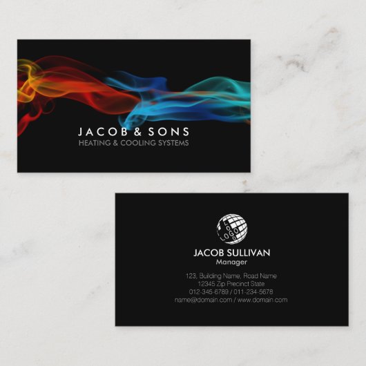 加熱冷却システム 名刺 (正面/裏面)