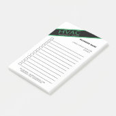 加熱冷却HVAビジネスチェックリスト ポストイット (アングル)