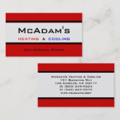 加熱冷却HVACヒートポンプ炉A/C 名刺 (正面/裏面)
