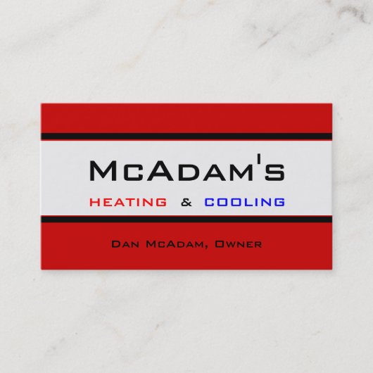 加熱冷却HVACヒートポンプ炉A/C 名刺 (正面)