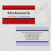 加熱冷却HVACヒートポンプ炉A/C 名刺 (正面/裏面)