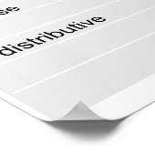 加算と乗算のプロパティ ポスター (角)