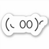 加茂地幽霊日本の絵文字ステッカー シール (正面)