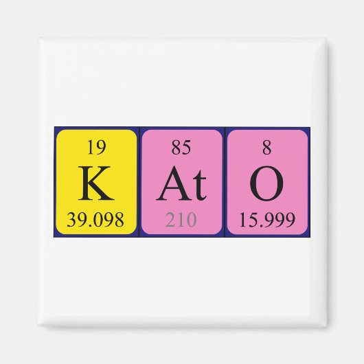 加藤周期表名磁石 マグネット (正面)