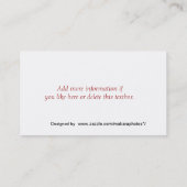 加鉛Glas教会窓の名刺はカスタマイズ 名刺 (裏面)