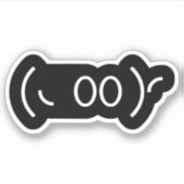 加面地幽霊日本の絵文字 シール (正面)