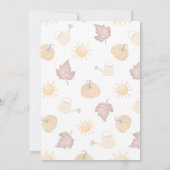 加飾かわいらしかぼちゃの彫刻パーティー 招待状 (裏面)