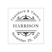 加飾カップルの名前結婚式の引き出物 カスタマイズ ラバースタンプ (インプリント)