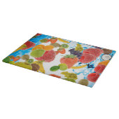 加飾ガラス裁断ボード/混合フルーツ カッティングボード (角)