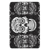 加飾糖スカル白黒ゴシックグランジ マグネット (縦)