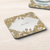 加飾金ゴールド懸命プラスチックコースター コースター (左側)