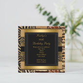 加齢パーティー誕生日野生外来混合動物 招待状 (スタンド正面)