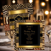 加齢パーティー誕生日野生外来混合動物 招待状