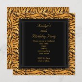 加齢パーティー誕生日野生外来混合動物 招待状 (正面/裏面)