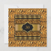 加齢パーティー誕生日野生外来混合動物 招待状 (裏面)