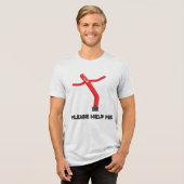 助けてください トライブレンドTシャツ (正面全面)