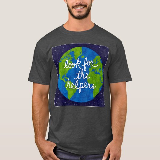 助けてくれる人を探そう Tシャツ (正面)