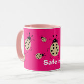 助けて！かわいい色とりどりのてんとう虫, オーダーメイド マグカップ (正面左)