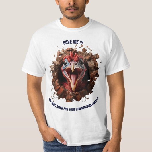 助けて、ターキー Tシャツ (正面)