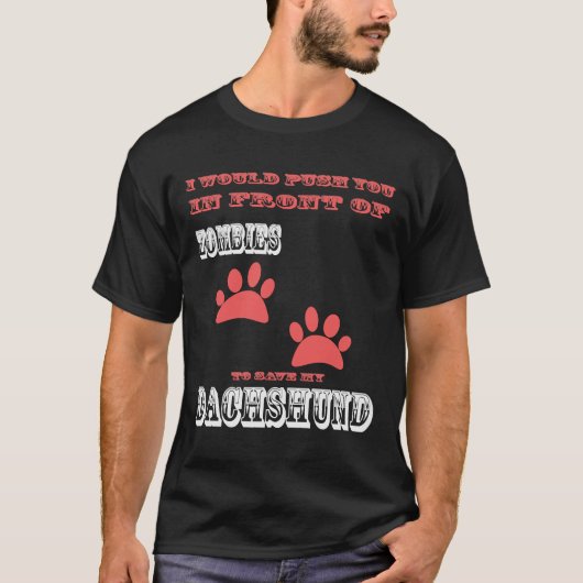 助けて、ダックスフンドを Tシャツ (正面)