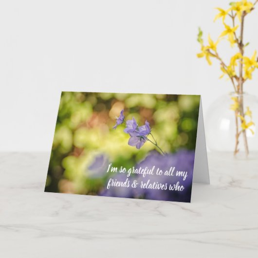 助けに感謝来するのは、 カード (黄色い花)