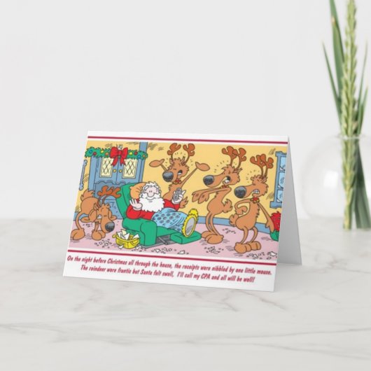 助けのクリスマスカードのための会計士CPAサンタ呼出し シーズンカード (正面)