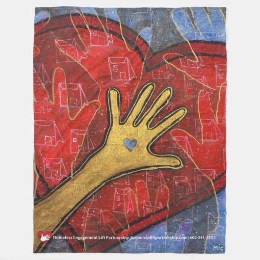 助けのフリースブランケット フリースブランケット (正面)