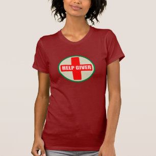 助けの寄贈者の赤十字 Tシャツ