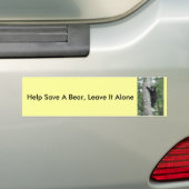 助けはくまを救うために、それにバンパーステッカーだけを残します バンパーステッカー (車上)