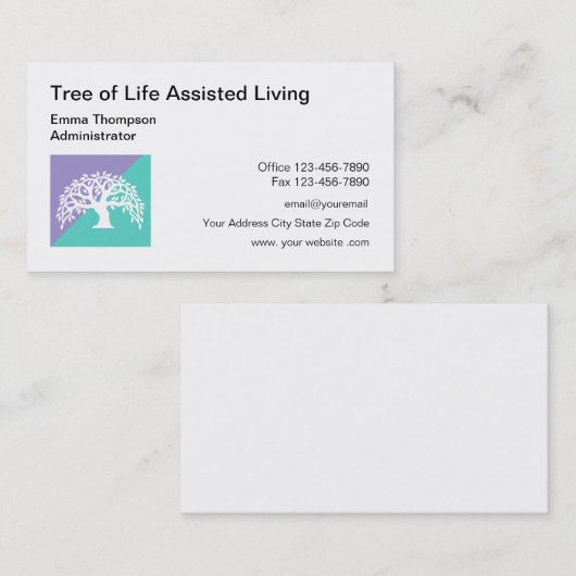 助けられた生きる木 名刺 (正面/裏面)