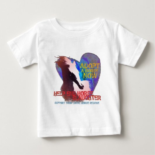 助け停止馬の虐殺 ベビーTシャツ (正面)