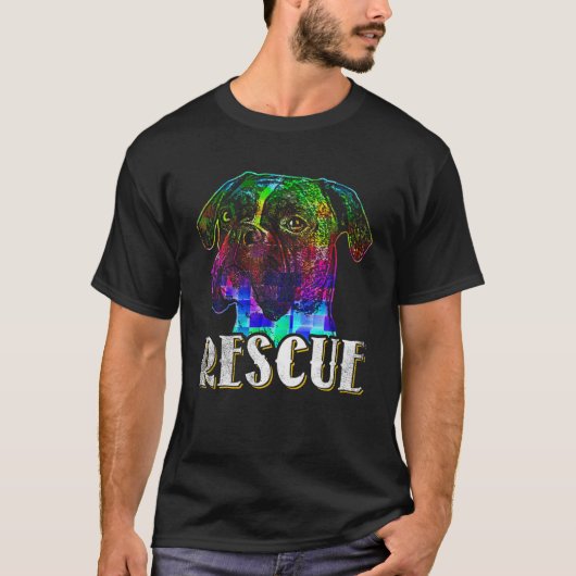 助け母は愛を採用する手と犬の救出を採用 Tシャツ (正面)