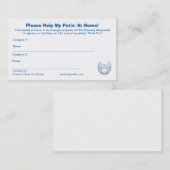 "助け! 私にペットが"ペット注意深いカードBusines家庭であります 名刺 (正面/裏面)