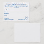 "助け! 私に大きいペットが"ペット注意深いカード家庭であります 名刺 (正面/裏面)