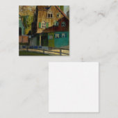 助成木材による赤い寝具 スクエア名刺 (正面/裏面)